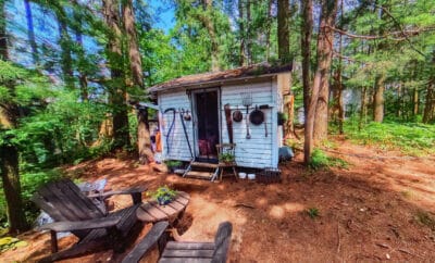 The Stabbin Cabin on Grant Island Brantingham Lake